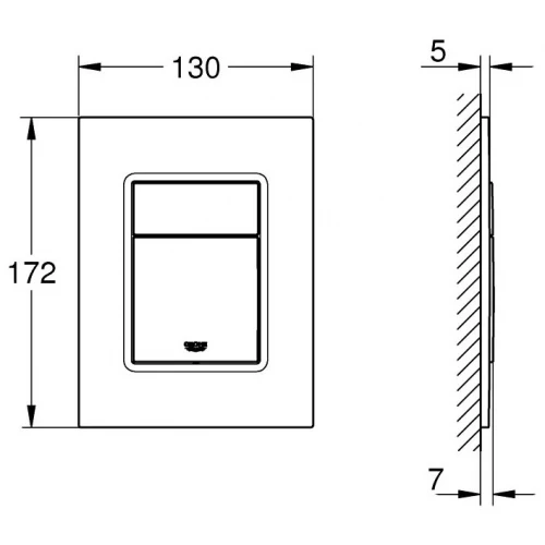 Клавиша смыва для унитаза Grohe Skate Cosmopolitan хром 37535000