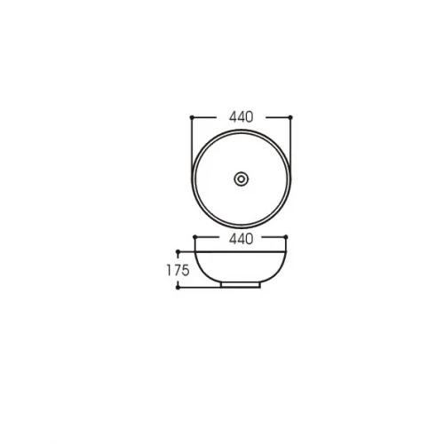Раковина Aquatek для установки на столешницу AQ5354-00 44х44х17,5 см