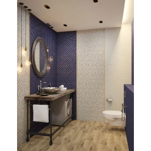 Плитка настенная Керамин Калипсо 2 с антибактериальным покрытием синий 40х27,5 см