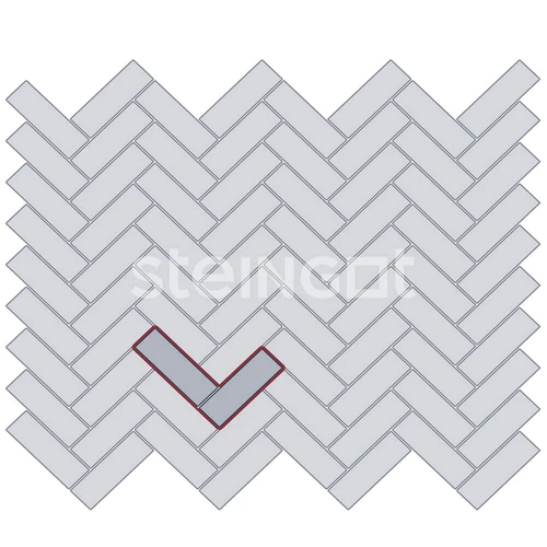 Тротуарная плитка Steingot Паркет "Тигр" темно-коричневый 24*8*6 см