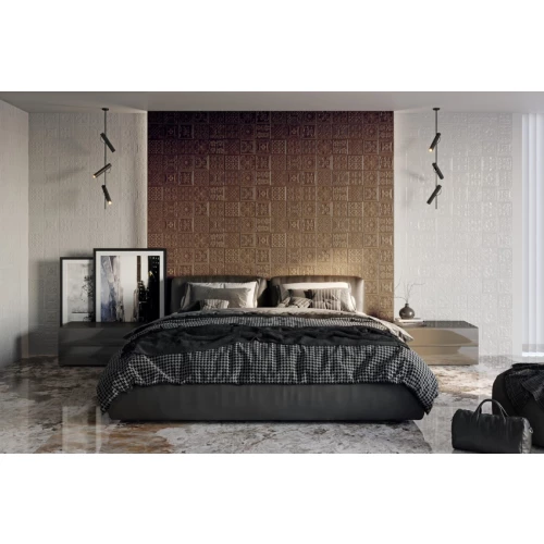 Плитка настенная Apavisa Паладио Очре Децор Б-Валл / Paladio Ochre Decor B-Wall G-7298 глянцевая коричневая 119,3х44,63 см