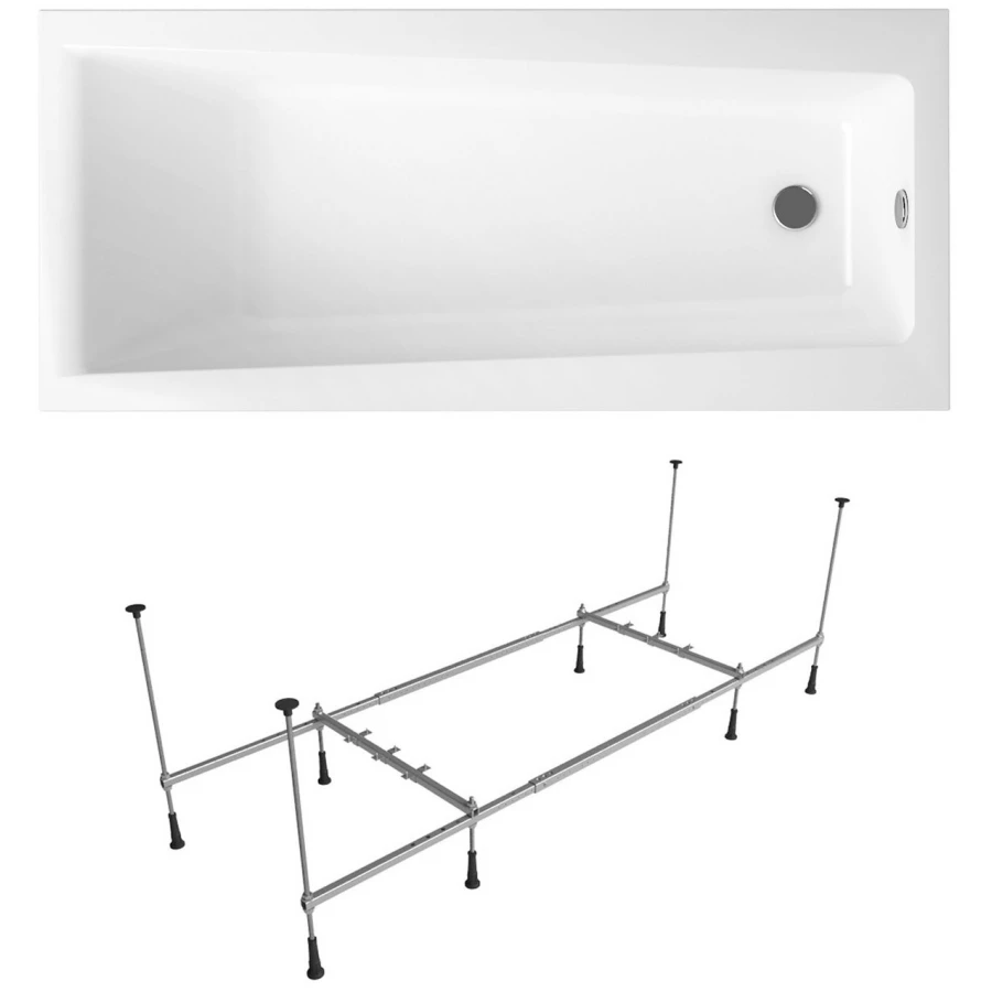 Акриловая ванна Lavinia Boho Rock S1-37070050 универсальная (комплект 2 в 1) 150x75 см