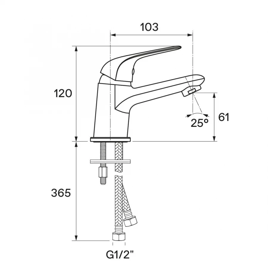 Смеситель для раковины Santek Нико хром WH5A02005C001