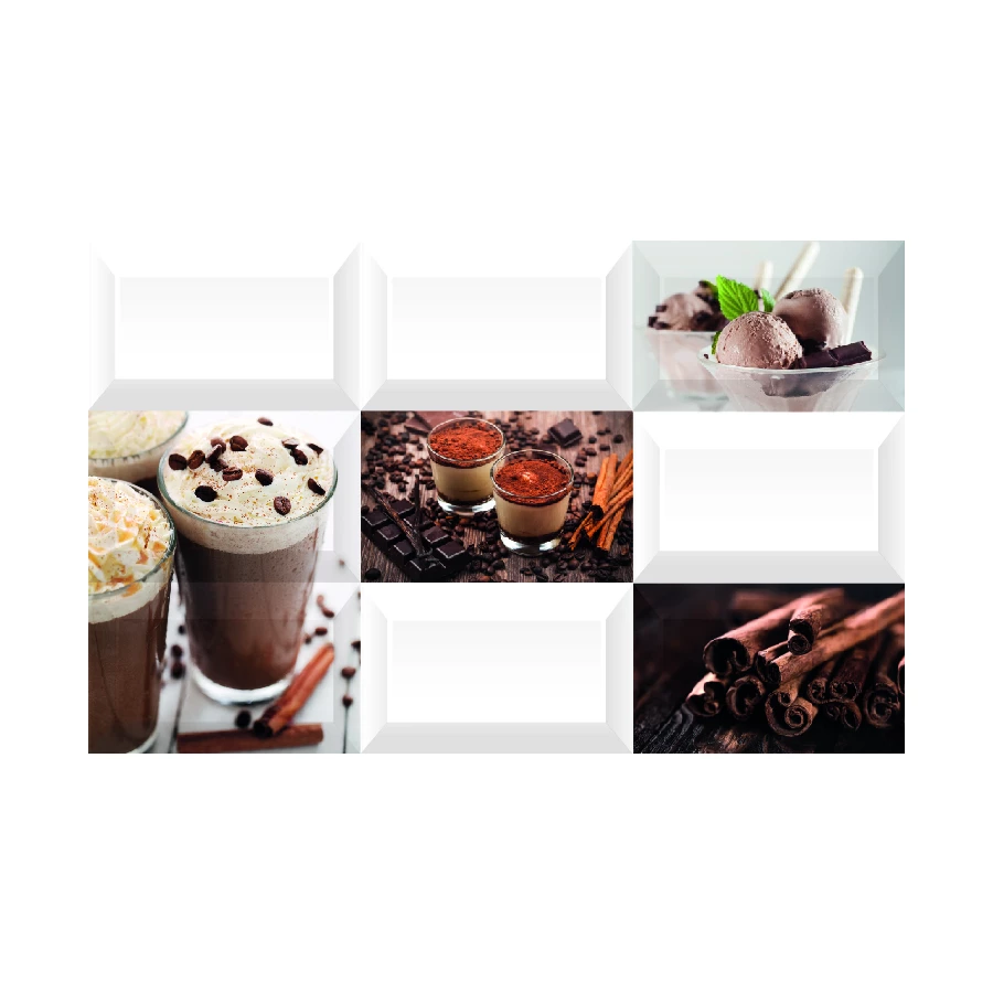 Декор НЗКМ Coffee break белый TD-CB-D1 25х40 