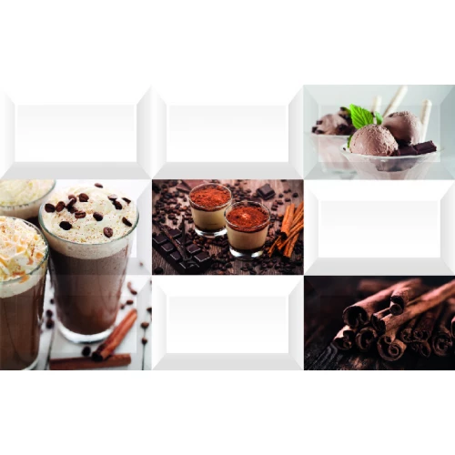 Декор НЗКМ Coffee break белый TD-CB-D1 25х40 