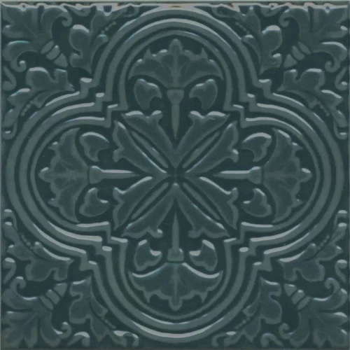 Плитка настенная Kerama Marazzi Фес Декор глянцевый темно-зелёный KMD3STA003BN 15x15 см