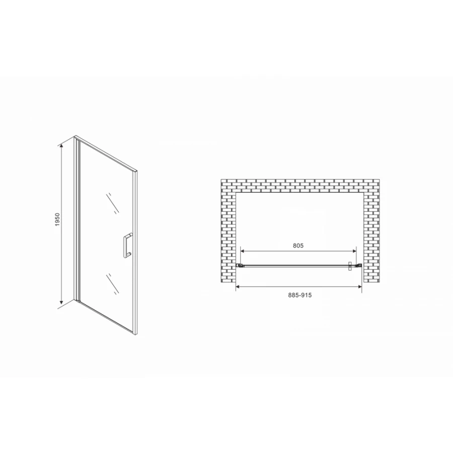 Душевая дверь Abber Sonnenstrand AG04090
