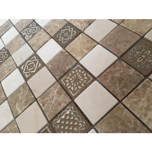 Мозаика из натурального камня LeeDo Ceramica Art Pietra Mix 1 MAT бежевый 30x30 см