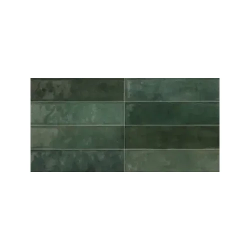 Плитка настенная Mykonos Ceramica Mallorca Green глянцевая зеленая 30х7,5 см