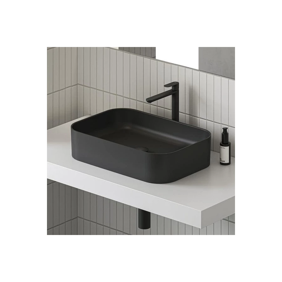 Умывальник Ravak Ceramic 550 r slim черный матовый XJX0D155001