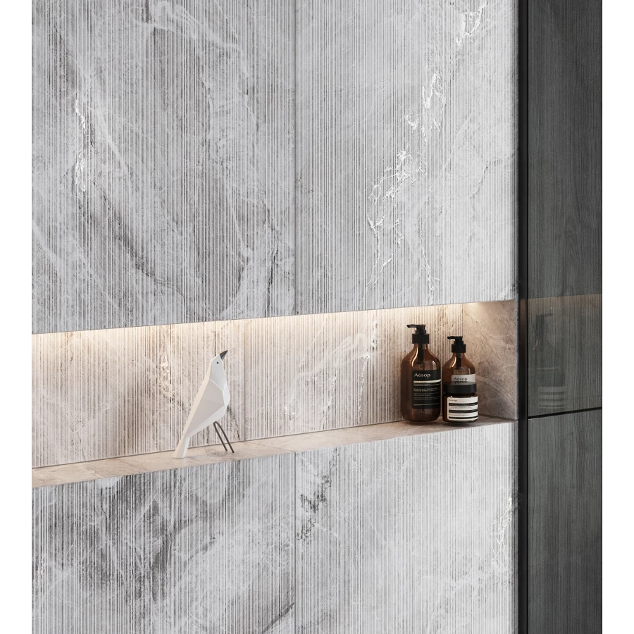 Декор Arcadia Ceramica Bolivia Dove Decor Carving серый CR4009-D 120х60 см