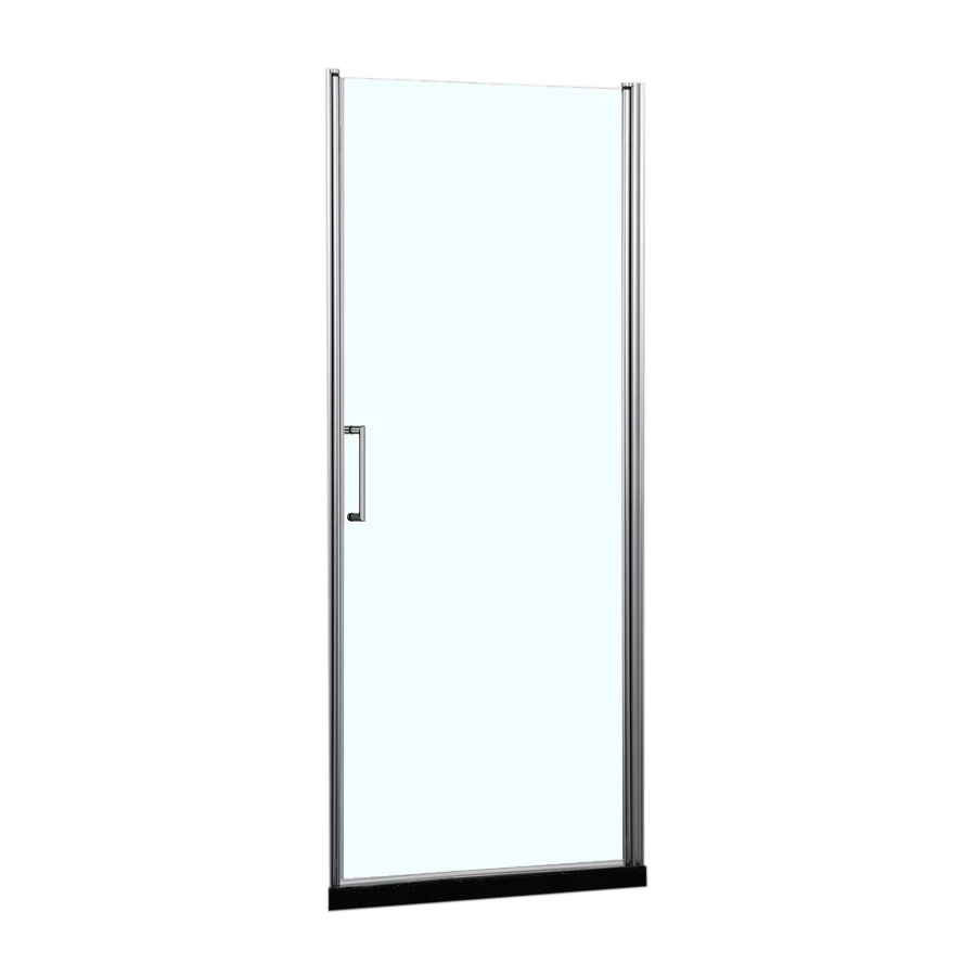 Распашная дверь Azario Alberta прозрачное стекло 6 мм цвет профиля серебро AZ-NK6211 800 80х190 см