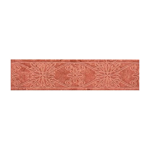 Плитка настенная Coliseumgres Тоскана Фашиа Джильо Декор матовый красный 610090000125 30х7,2 см