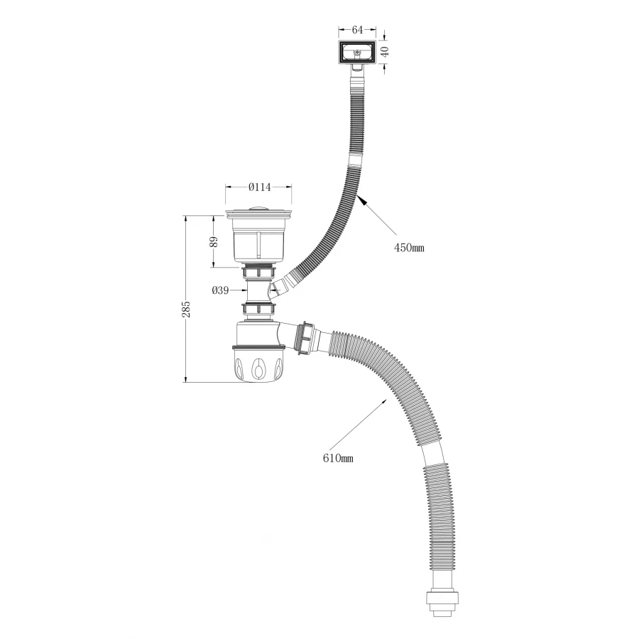 Кухонная мойка D&K нержавеющая сталь сатин DKS415004