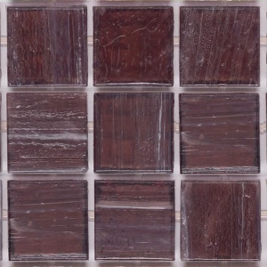 Мозаика стеклянная Trend Brillante Opale 227 с авантюрином 2x2 на бумаге глянцевая баклажановая Br227 31,6х31,6 см