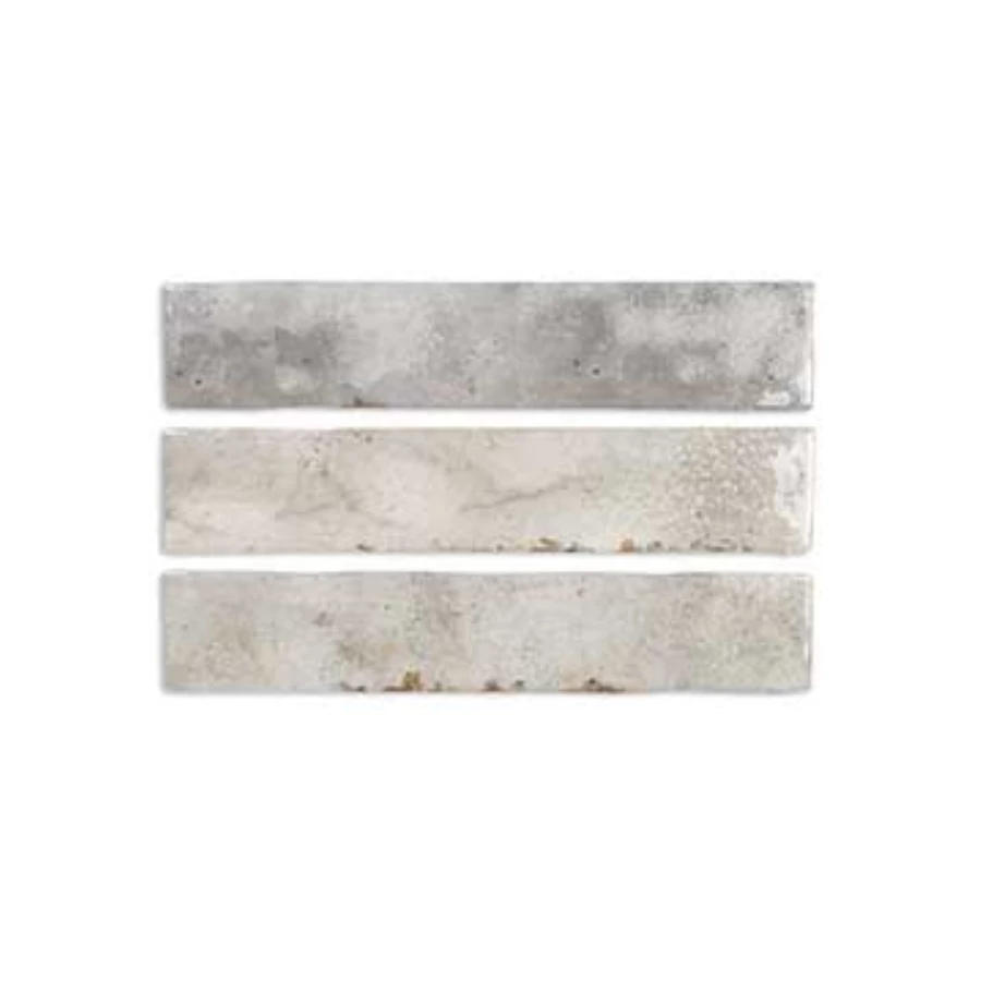 Плитка настенная DNA Enamel Smoke глянцевая серая 25х5 см