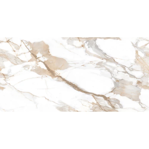 Керамогранит Ceradim Calacatta Fairy Gold бежевый Полированный 120х60 см