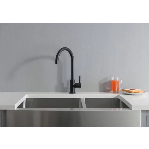 Смеситель для кухни Aquatek Европа матовый черный AQ1382MB