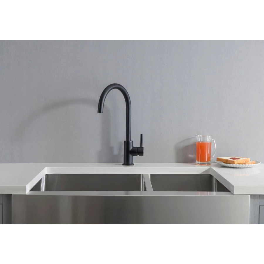 Смеситель для кухни Aquatek Европа матовый черный AQ1382MB