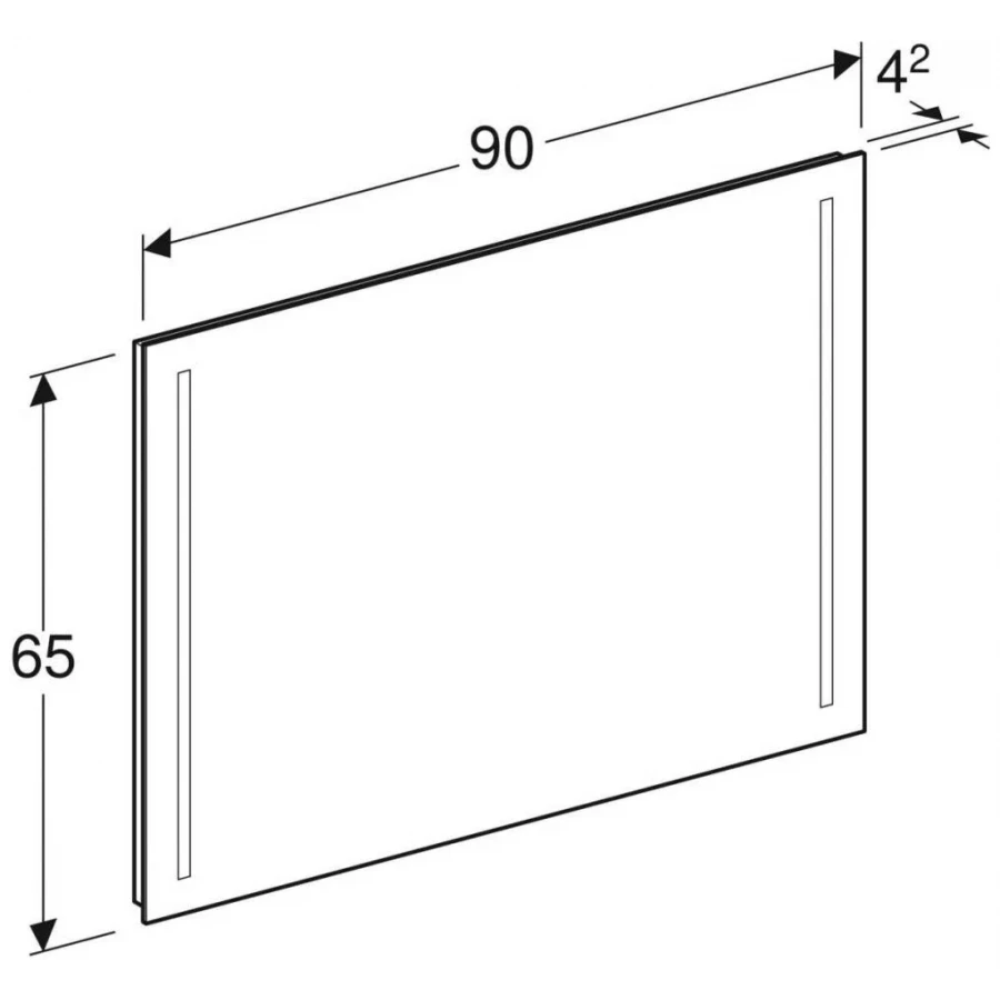 Зеркало Geberit Option с подсветкой 500.589.00.1 90x65 см