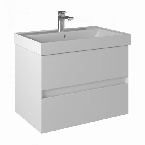 Тумба Импресс навесная глянцевая белая 80 см