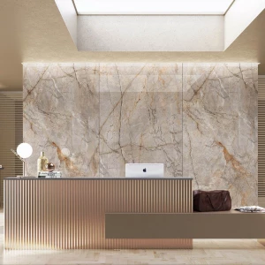 Керамогранит Neodom Titanium Silver River Classic Polished бежевый N80007 280х120 см