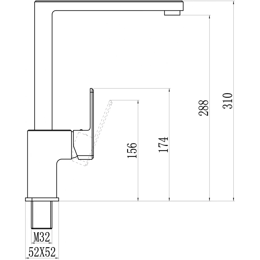 Смеситель для кухонной мойки Savol S-600706F хром