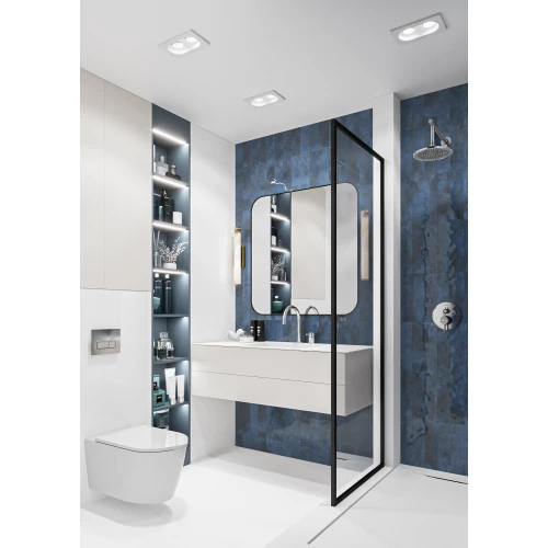 Плитка настенная Smile Tile Тропикана Бонди / Tropicana Bondi глянцевая синяя 78571858 30х7,5 см