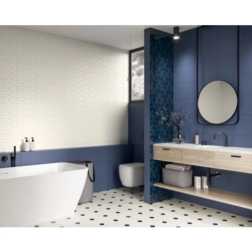 Плитка настенная Ceramika Paradyz Nightwi Blue Rekt 75х25 см