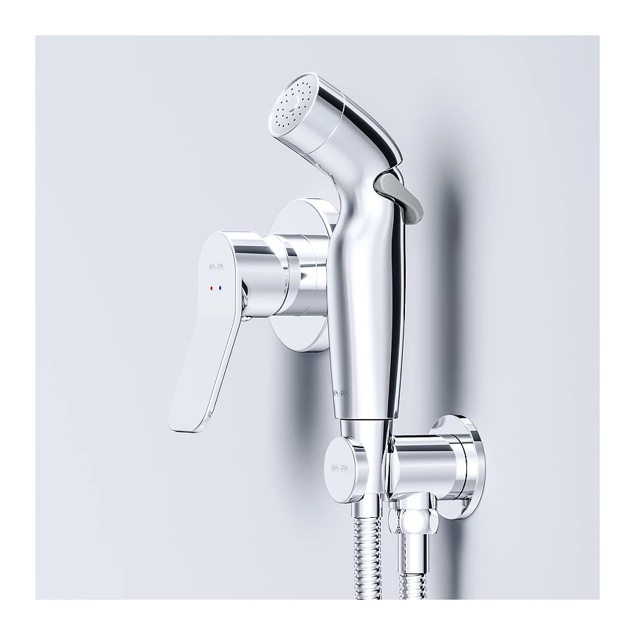Смеситель Am Pm X-Joy монтируемый в стену с гигиеническим душем F40H85A00