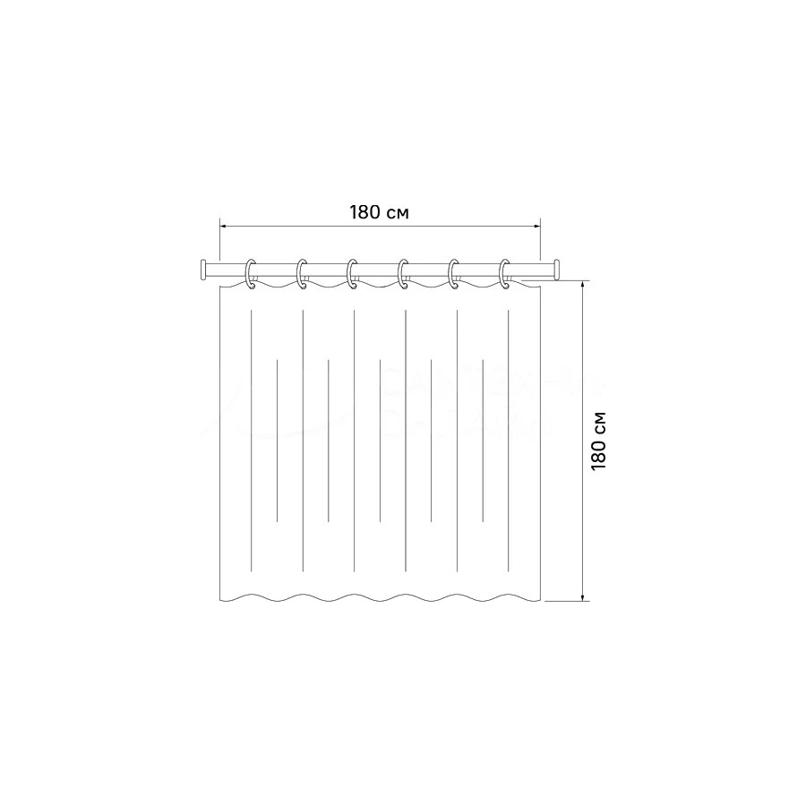 Штора для ванной комнаты Iddis полиэстер Basic B66P118i11 180х180 см