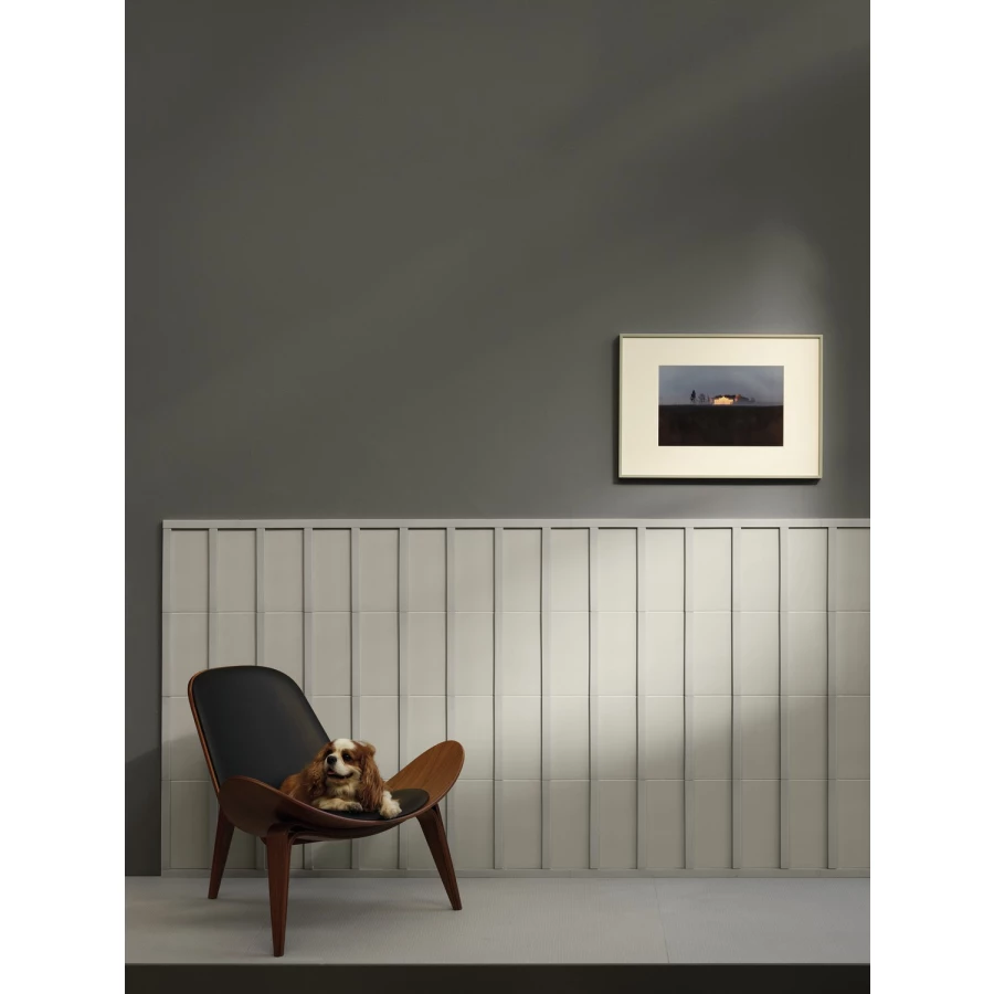 Плитка настенная Mutina Мотиво Схалк / Motivo Chalk матовая серая BOV02 28х14 см