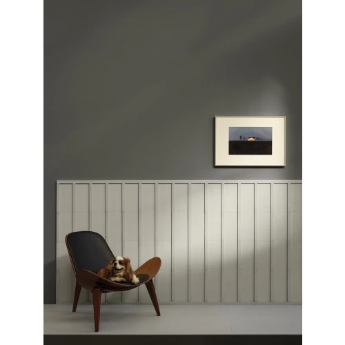 Плитка настенная Mutina Мотиво Схалк / Motivo Chalk матовая серая BOV02 28х14 см