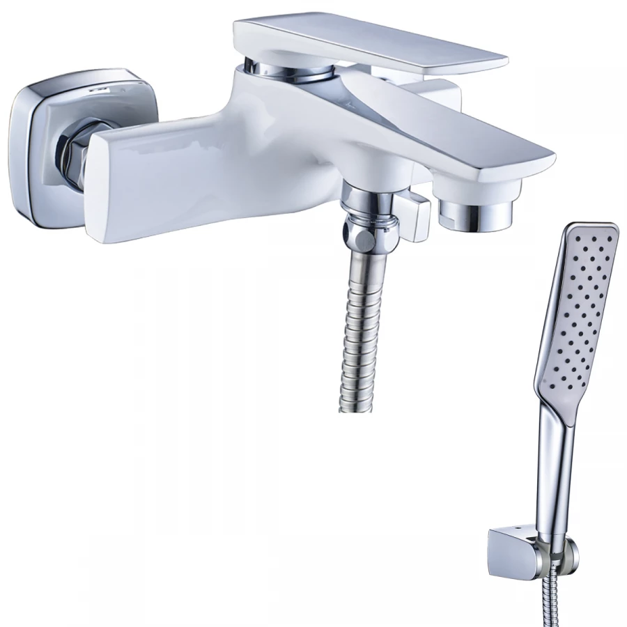 Смеситель для ванны Lemark Allegro LM5914CW хром белый