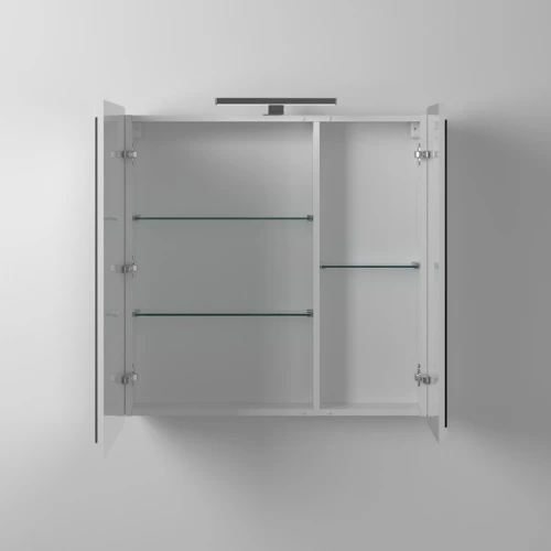 Шкаф зеркальный Briz Estel навесной глянцевый белый 221 02-28080-00 00 БЕЛ 80 см