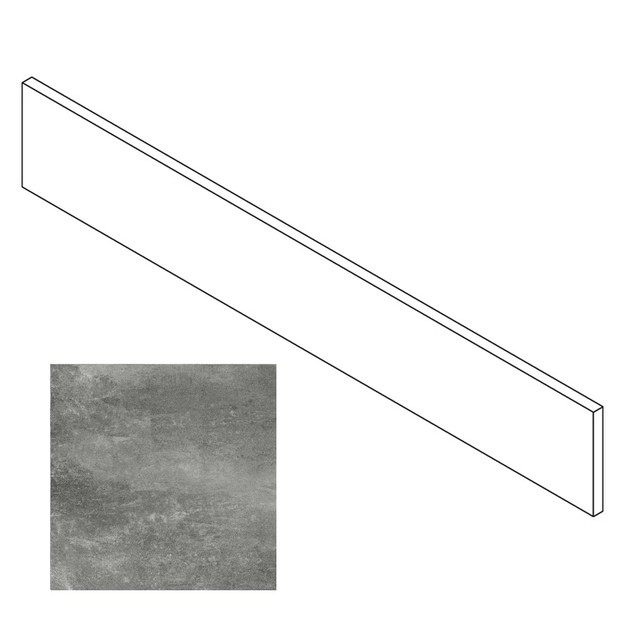 Плинтус Gresse Madain цемент темно-серый GRS07-03 60х9,5 см