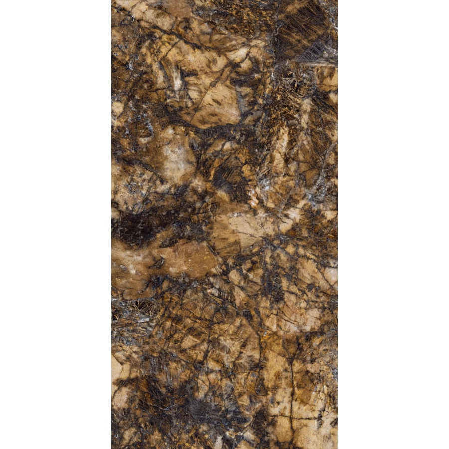 Керамогранит Seratonia Glossy Leopard Dark темно-коричневый 120х60 см