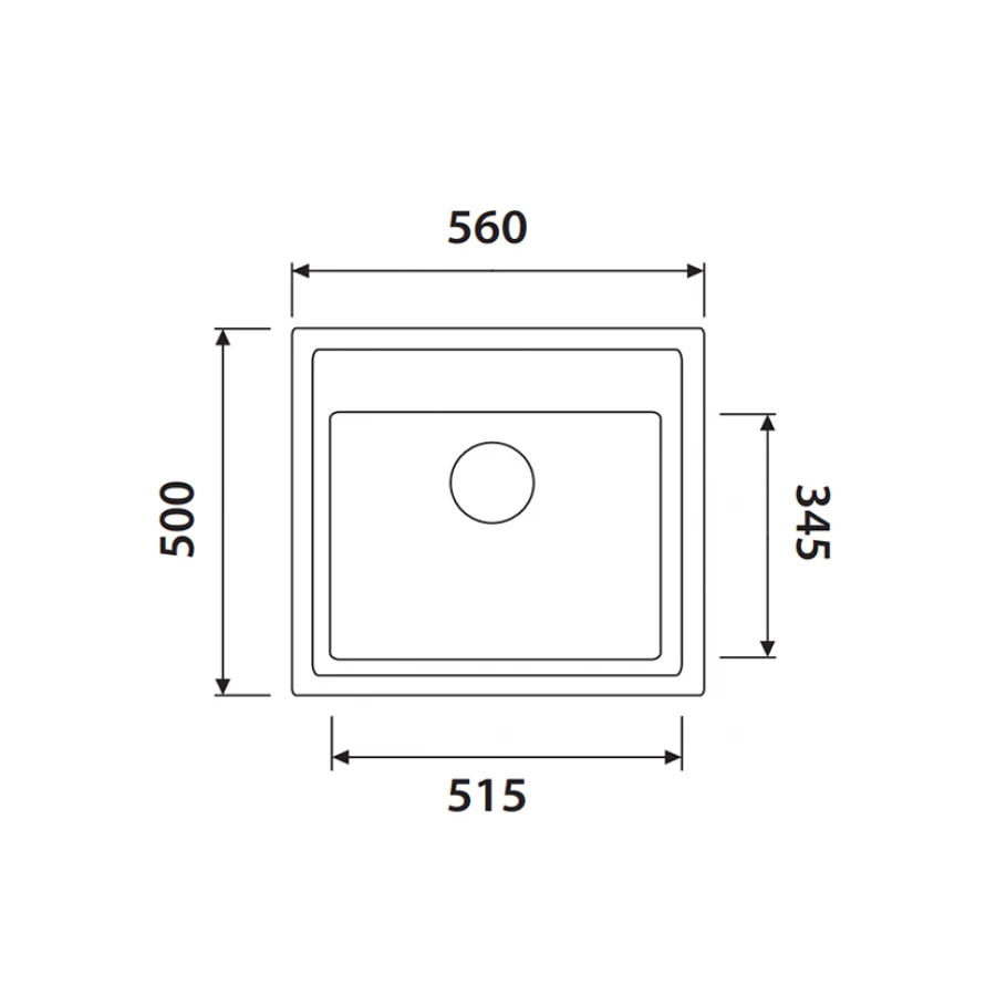 Кухонная мойка Kaiser KGM-5750 гранит KGM-5750-G серый 56х50 см