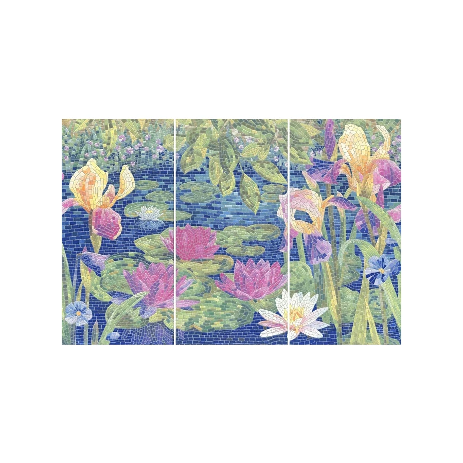Панно Kerama Marazzi Сад Моне лаппатированный HGD\A94\3x\11000RL 90х60 см