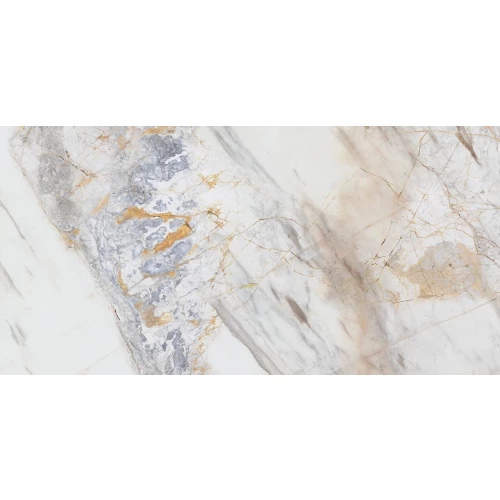 Керамогранит Planet Ceramics UKSL 2598 глянцевый с золотом серый 120х60 см