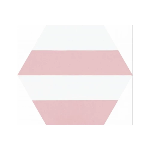 Керамогранит Codicer Hex. Porto Capri Pink розово-белый 25x22 см