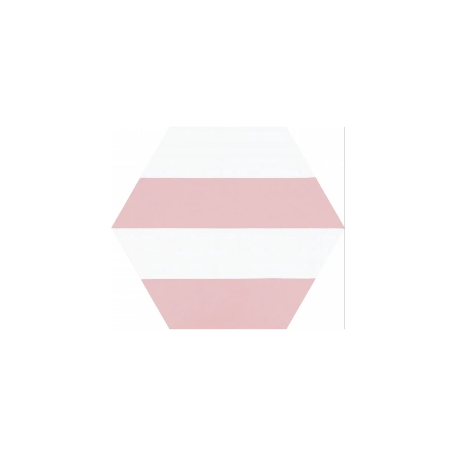 Керамогранит Codicer Hex. Porto Capri Pink розово-белый 25x22 см