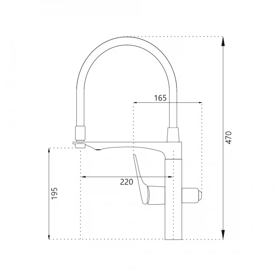 Смеситель Haiba для кухни с подключением фильтра воды хром HB76816