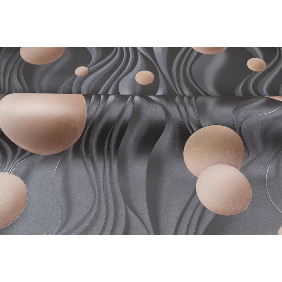 Обои флизелиновые Palitra Home HomeColor Soda черные HC72061-48 1,06х10,05 м