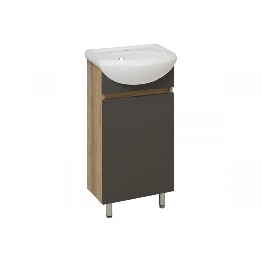 Тумба под раковину Runo Лада 40 графит под умывальник Манго 40 00-00001195