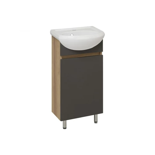 Тумба под раковину Runo Лада 40 графит под умывальник Манго 40 00-00001195