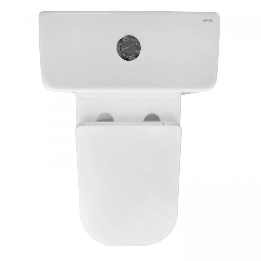 Унитаз напольный Azario Fretta Square безободковый с бачком и сиденьем микролифт AZ-5121 65х34х79 см