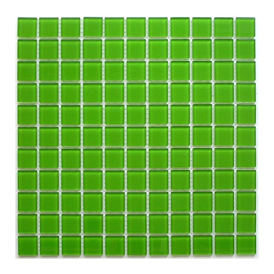 Мозаика Bonaparte Стеклянная мозаика Green glass 25х25 глянцевая зеленая 30х30 см