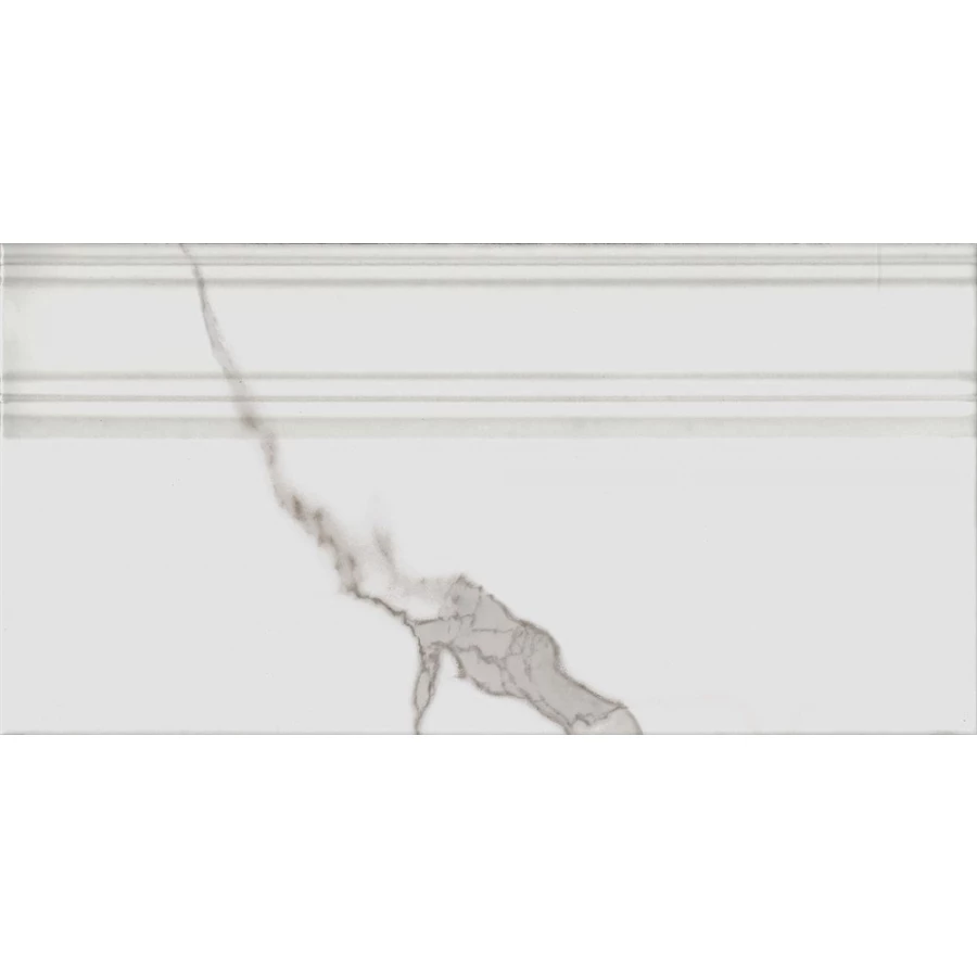 Плинтус Kerama Marazzi Монте Тиберио обрезной глянцевый белый FME029R 40x20 см