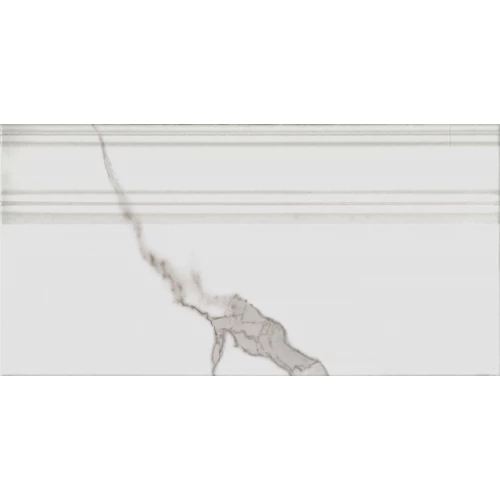 Плинтус Kerama Marazzi Монте Тиберио обрезной глянцевый белый FME029R 40x20 см